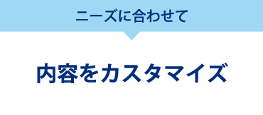 内容をカスタマイズ